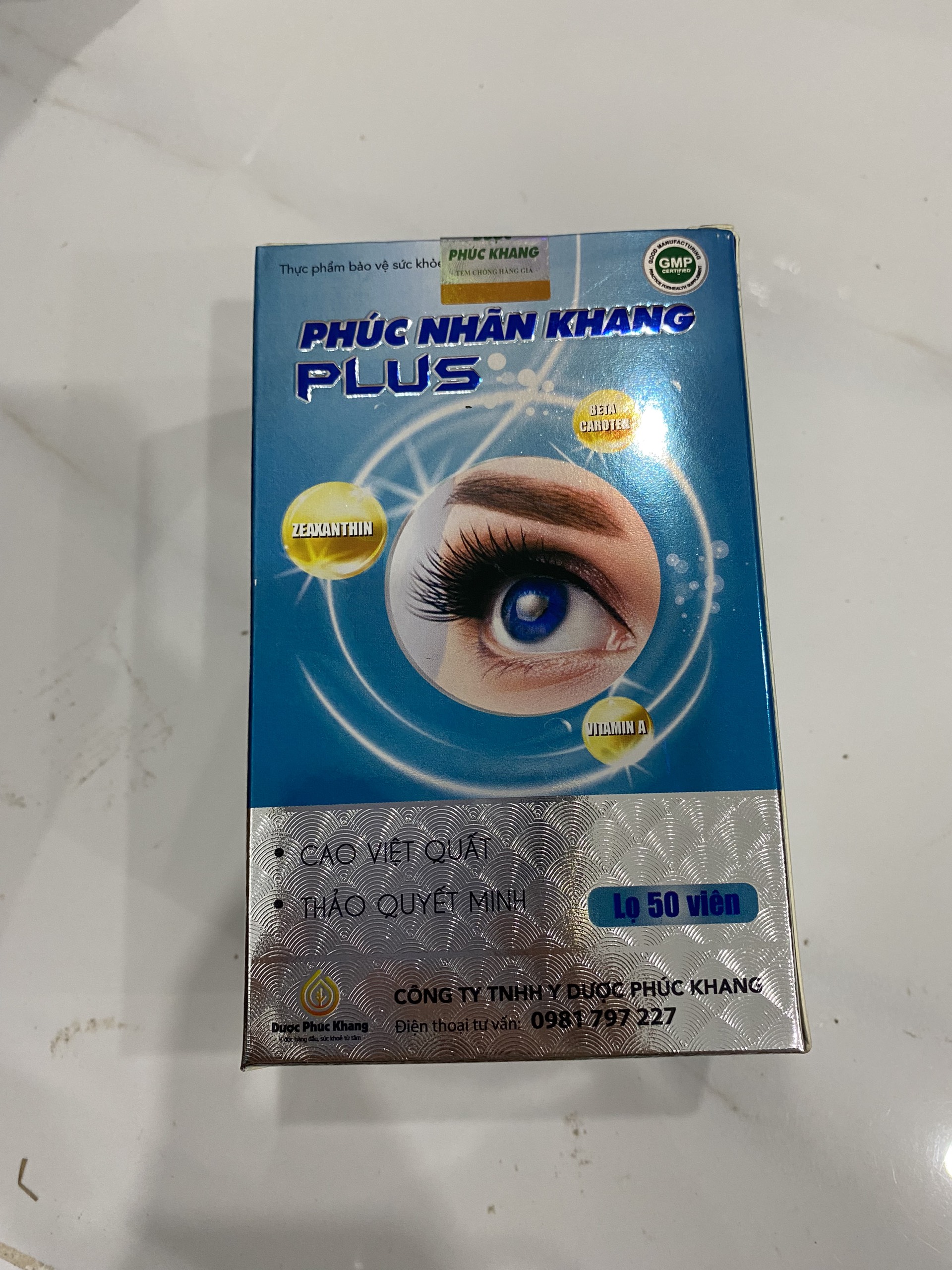 Phúc nhãn khang plus Viên Uống Hỗ trợ bảo vệ mắt, giúp mắt sáng khỏe