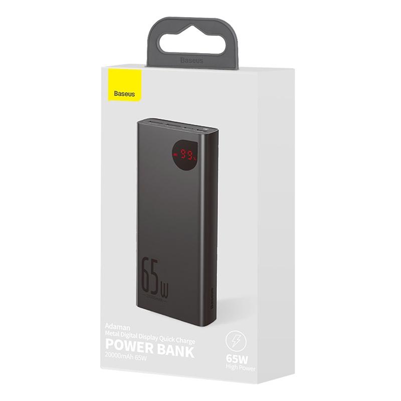 Baseus -BaseusMall VN Pin sạc dự phòng Baseus Adaman Digital Display Quick Charge Power Bank 20000mAh 65W (Hàng chính hãng)