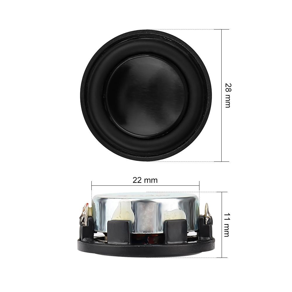 Aiyima 2pcs loa mini 1 inch 4 8 ohm 3W 28mm Full Range Sound Midrange Bass PU Side Loa Bluetooth Ultra-SUS Color: 28mm 8 ohm speaker