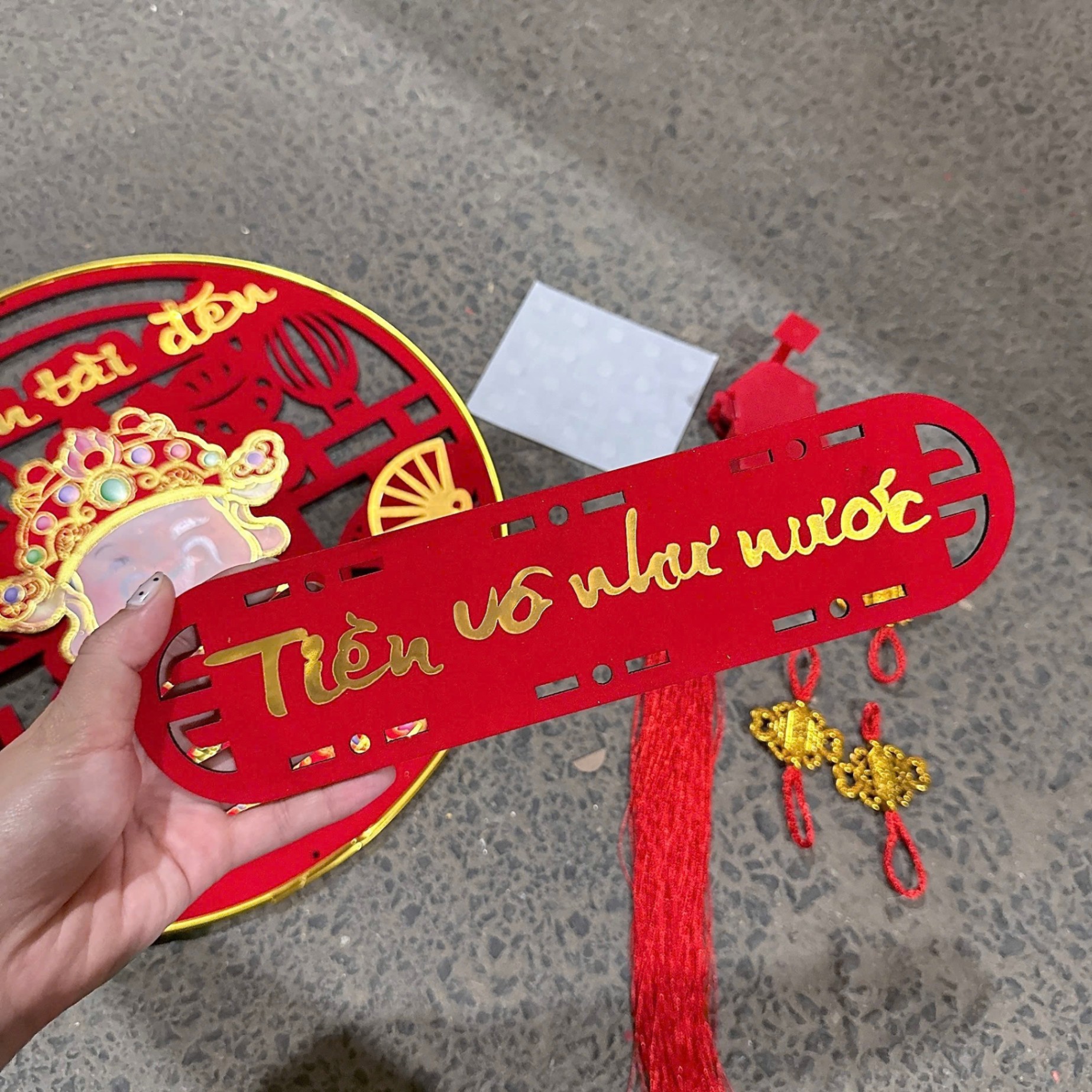 Dây Treo Thần Tài Lắc Lư Tiền Vô Như Nước Trang Trí Tết