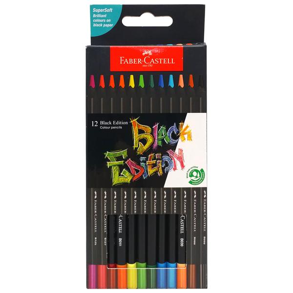 Hộp 12 Chì Màu Khô Black Edition - Faber-Castell 116412