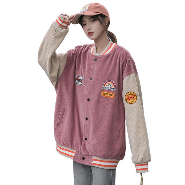  Áo local brand Bomber nhung cầu vồng End