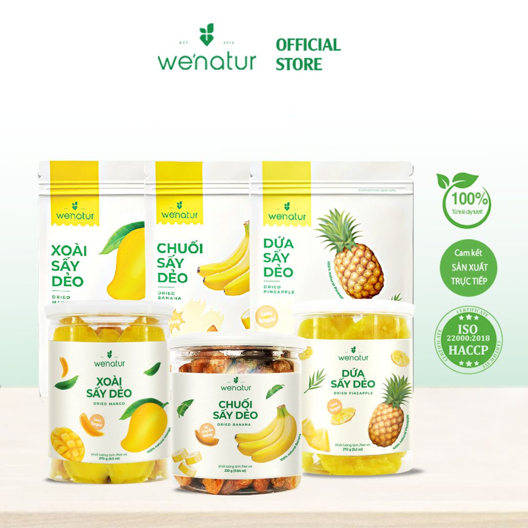 Combo 6 Sản Phẩm Trái Cây Sấy Dẻo we'natur