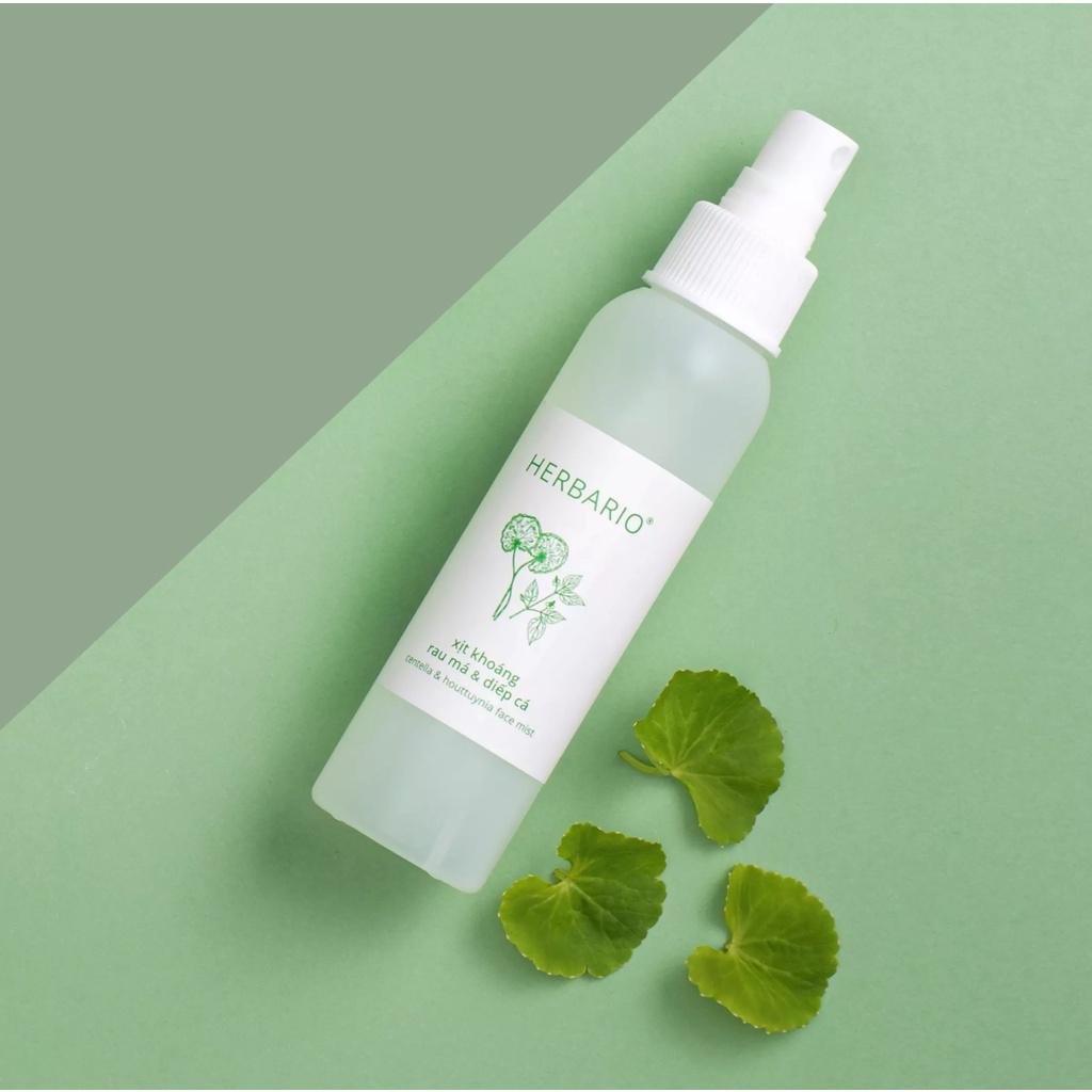 Xịt khoáng rau má & diếp cá herbario 100ml cấp ẩm cấp nước giúp da không bị khô