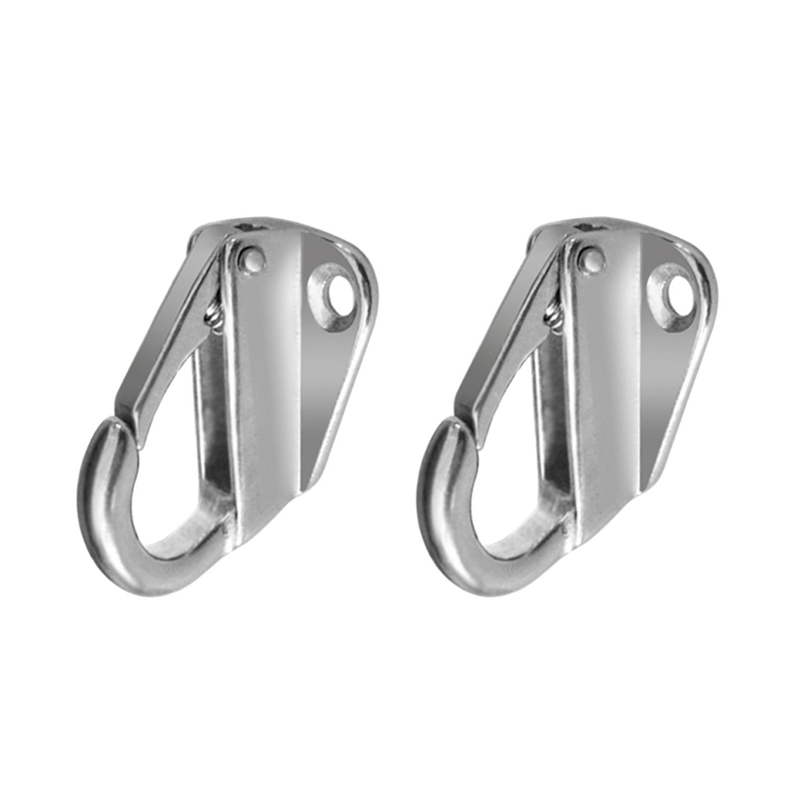 4X 2pcs Marine Grade Stainless Steel Spring Snap Hook Boat Fending Hook