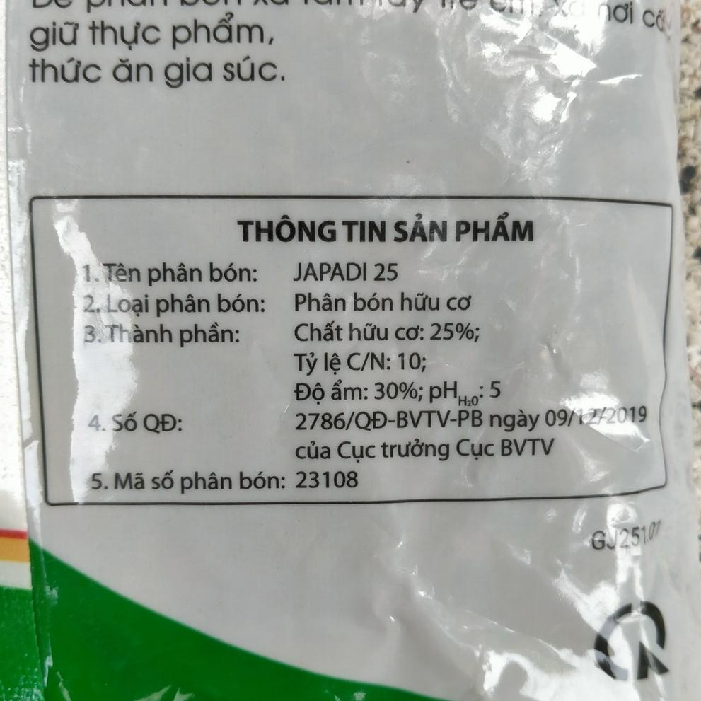 Phân Bón Hữu Cơ Phân Gà Viên Nở Nhật Bản Japadi 1KG- Shop Phân Bón và Hạt Giống