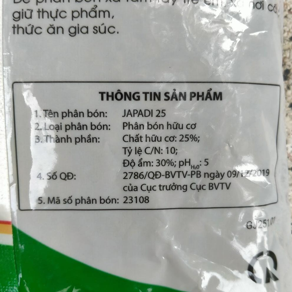 Phân Bón Hữu Cơ Phân Gà Viên Nở Nhật Bản Japadi 1KG- Shop Phân Bón và Hạt Giống