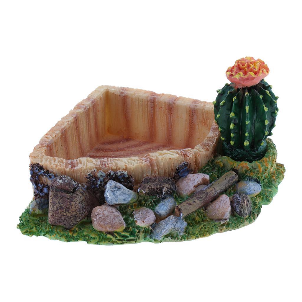 Reptile Feeding Bowl Dish Terrarium Drinking Basin 1