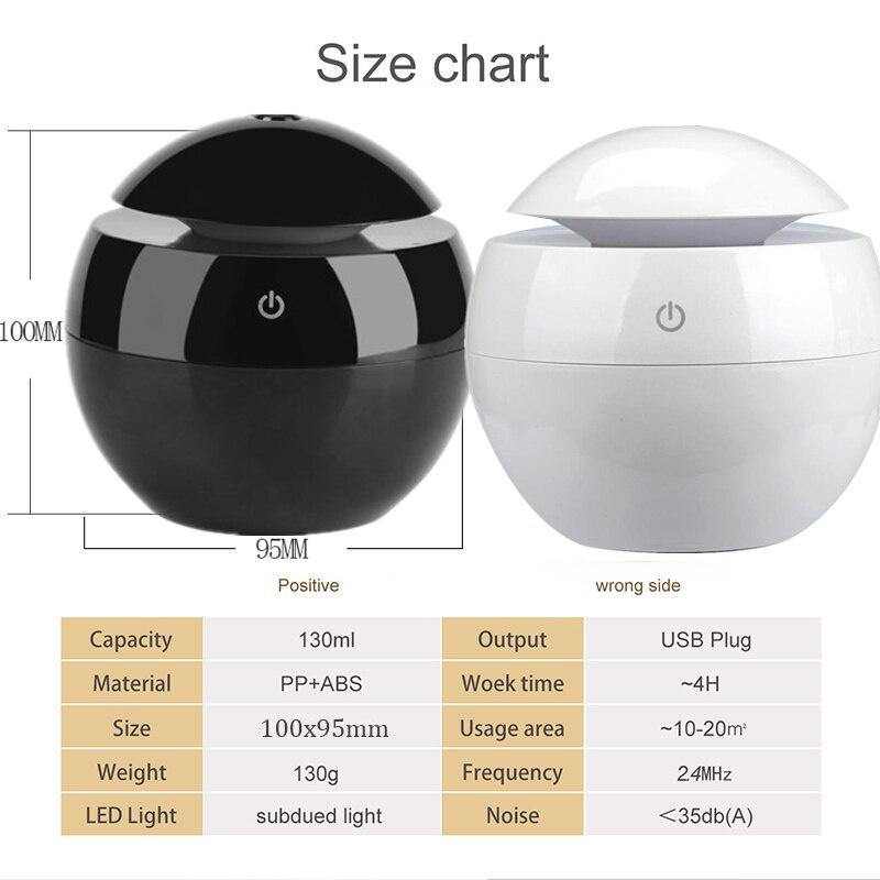 Mini Air Humidifier Ultrasonic USB Aroma Diffuser Wood Grain LED Night Light Electric Essential Oil Diffuser aromatherapy Home