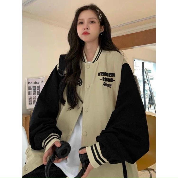 Áo khoác VENCEDE 1988 jacket da lộn 2 lớp unisex nam nữ (Ảnh thật/có sẵn), Bomber Jacket chất nhung gân dày dặn lót dù / Nam nữ unisex