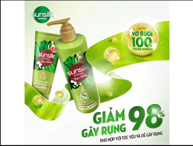 SUNSILK Dầu Gội Ngăn Gãy Rụng Tóc (Xanh) 380ml