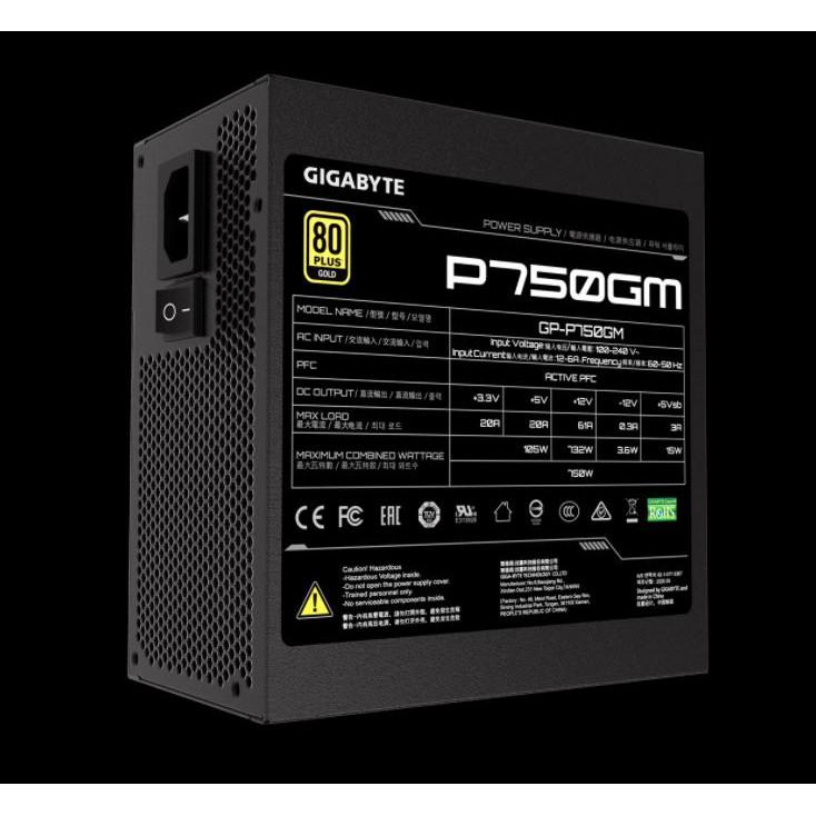 NGUỒN MÁY TÍNH Gigabyte GP-P750GM 750W 80+ GOLD Modular - CHÍNH HÃNG