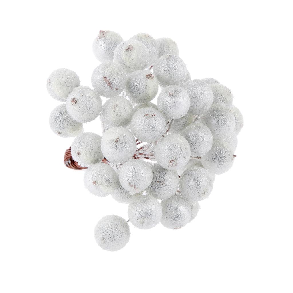 Set 200 Quả Mọng Dính Sương Nhân Tạo Dùng Trang Trí Ấn Tượng