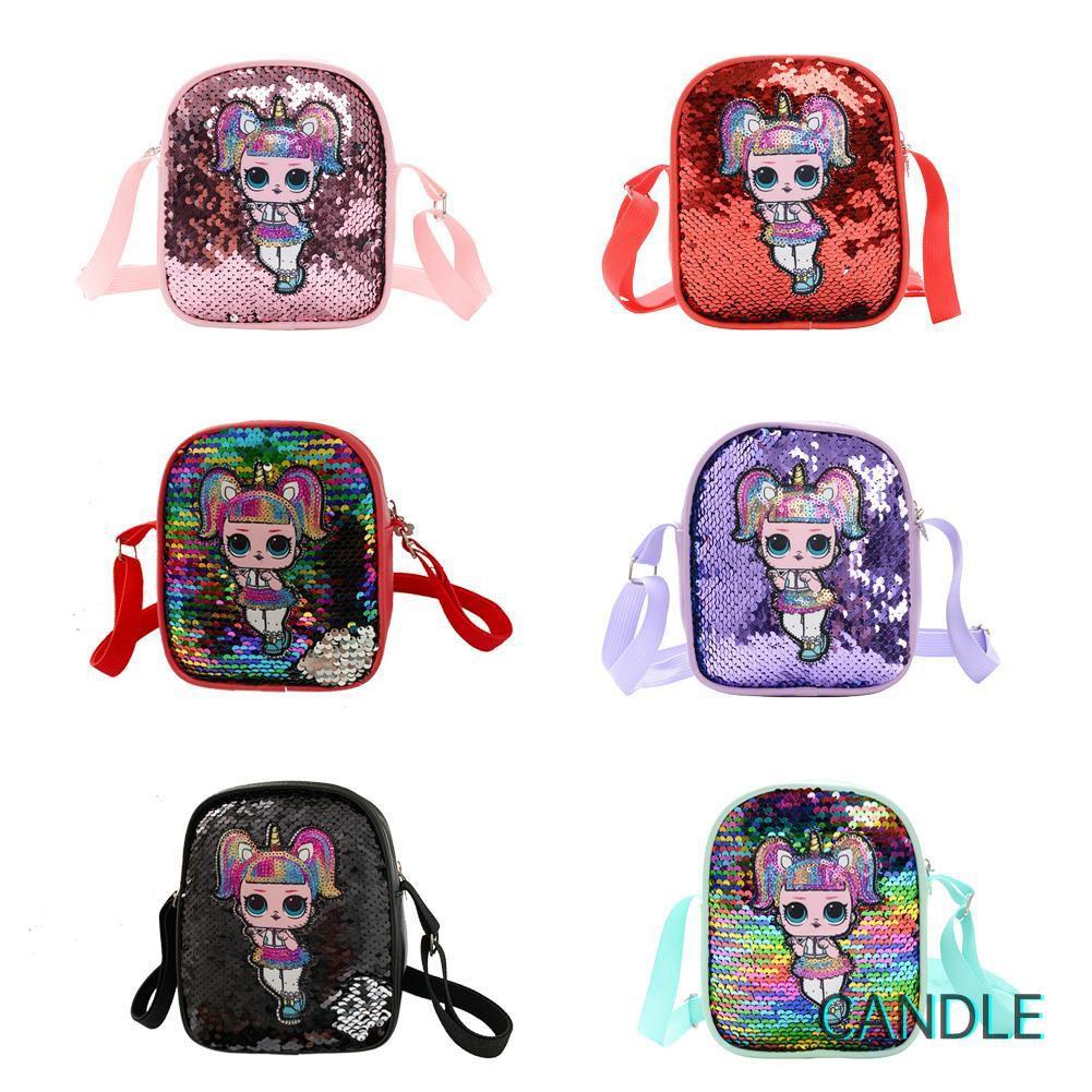 Túi Đeo Chéo Đính Kim Sa Lấp Lánh Cho Bé Gái