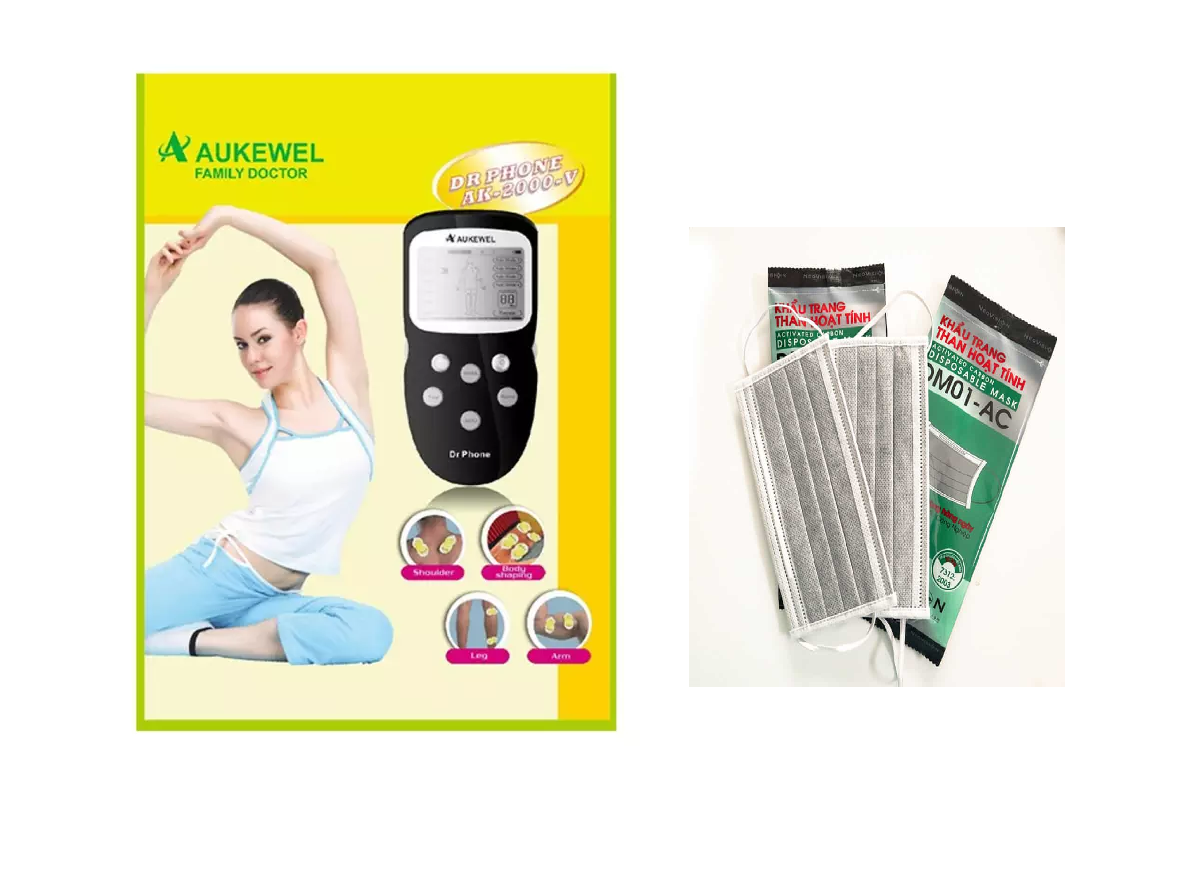 Máy Trị Liệu Massage Xung Điện Cao Cấp Aukewel Dr Phone + Tặng 1 Khẩu Trang Neomask