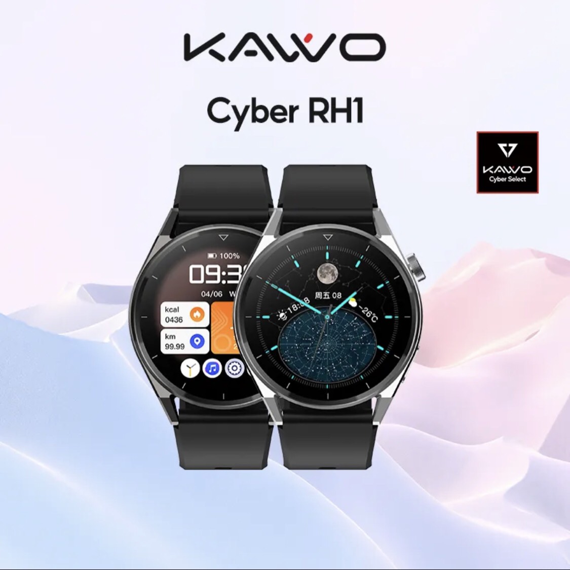 Đồng hồ thể thao thông minh KAVVO Cyber RH1 | Bluetooth 5.0 | TFT HD 1.39 inch - Hàng chính hãng - Bảo hành 12 tháng