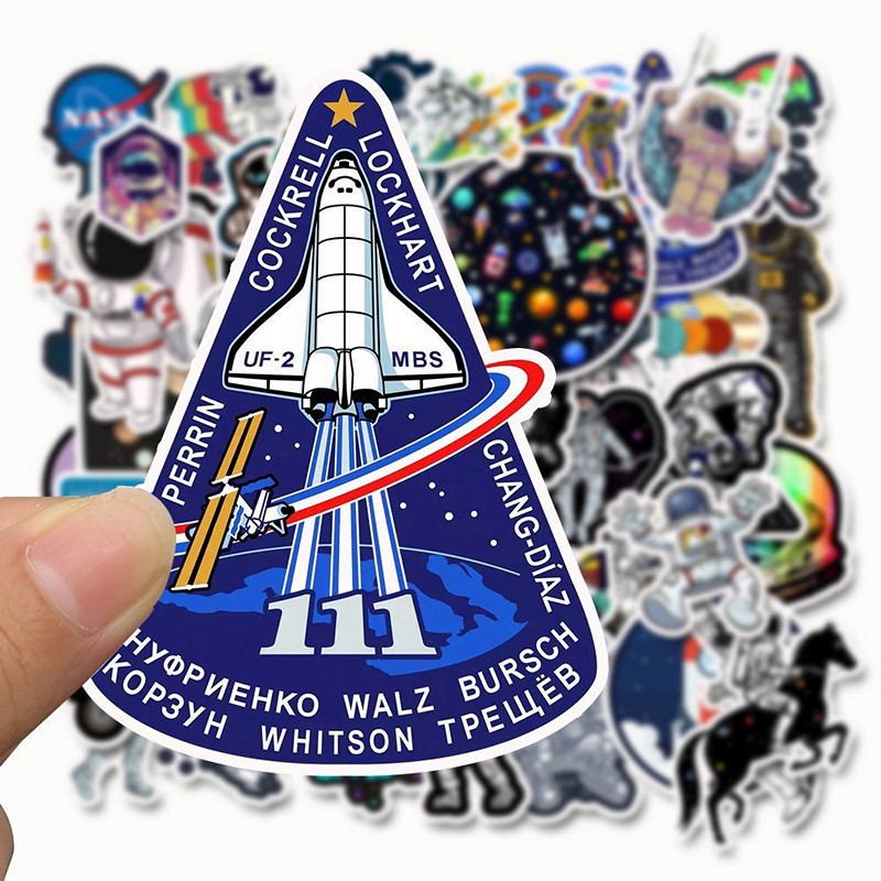 Sticker 50 miếng hình dán Space Astronaut