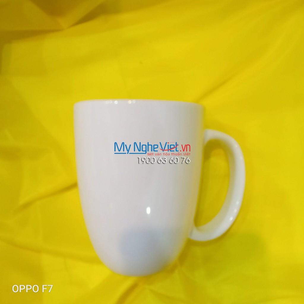 Ly sứ Bát Tràng Latte Màu Trắng MNV-LS008