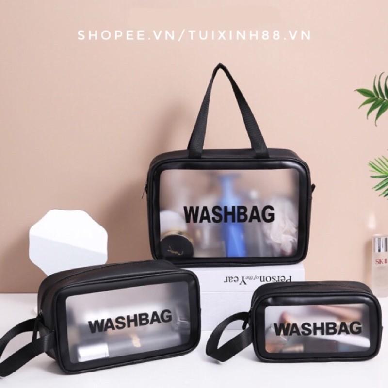 Hình ảnh Túi Đựng Mỹ Phẩm, Đồ Trang Điểm Đi Du Lịch Washbag Trong Suốt Chống Thấm Nước Tiện Lợi