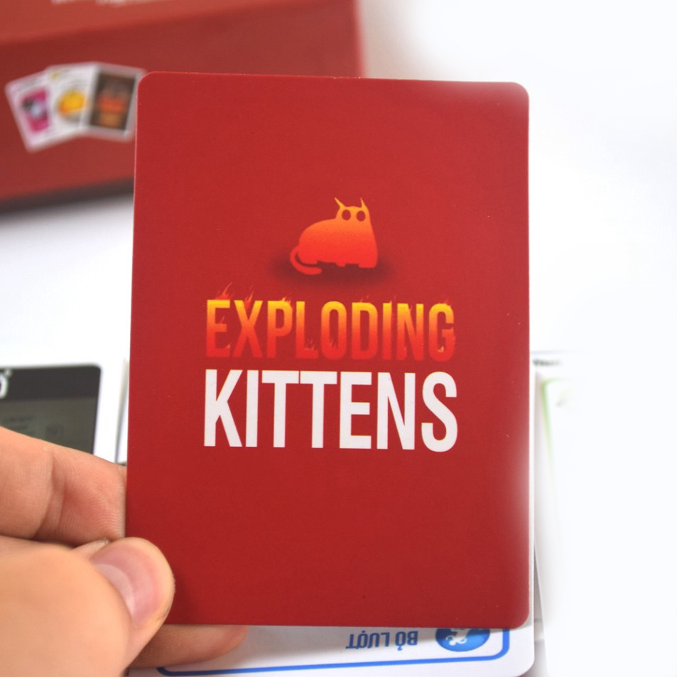 Mèo Nổ Mini Exoloding Kittens cơ bản Tặng Kèm Móc Khóa TTH