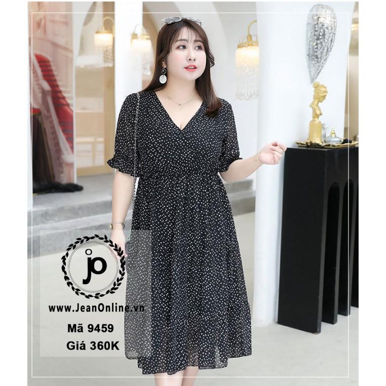 Bigsize Nữ - Đầm Voan Chấm Bi