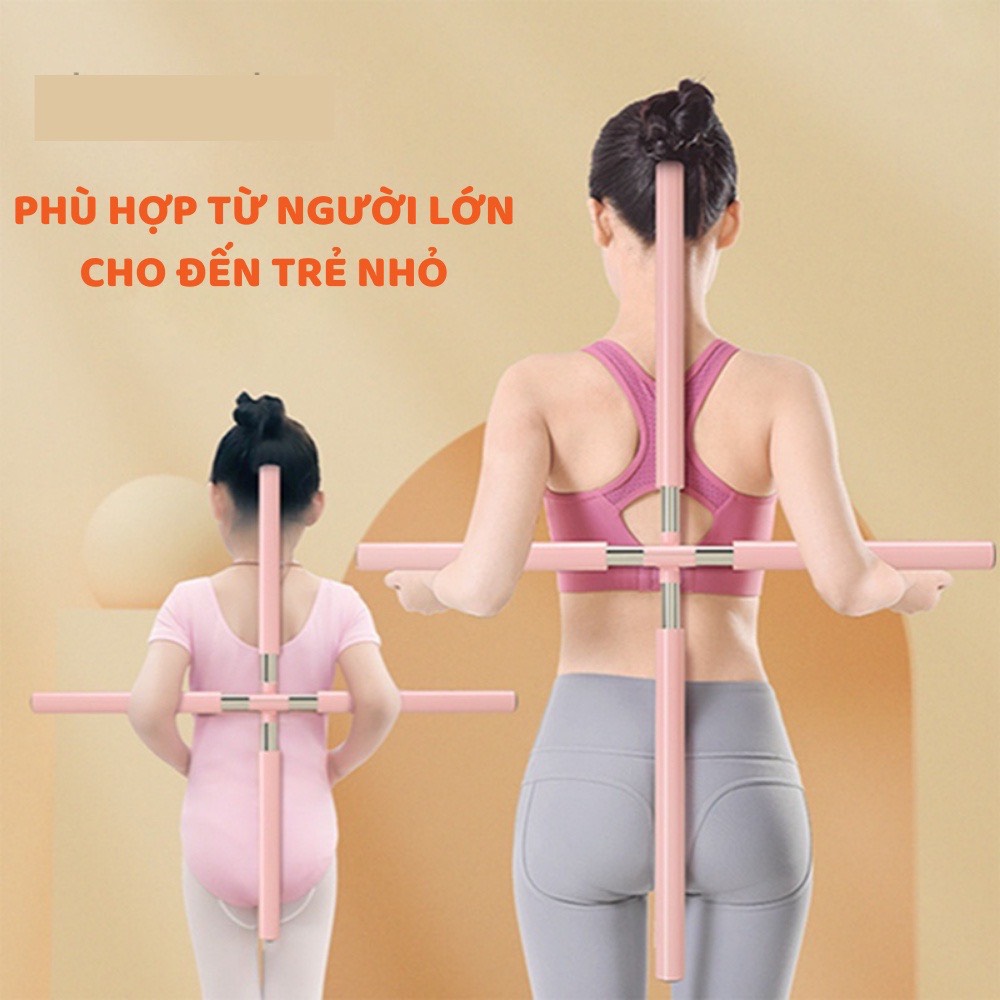 Gậy Tập Yoga, Tập Lưng Vai Ngực, Kết Hợp Chống Gù Lưng, Chất Liệu Kim Loại Siêu Bền