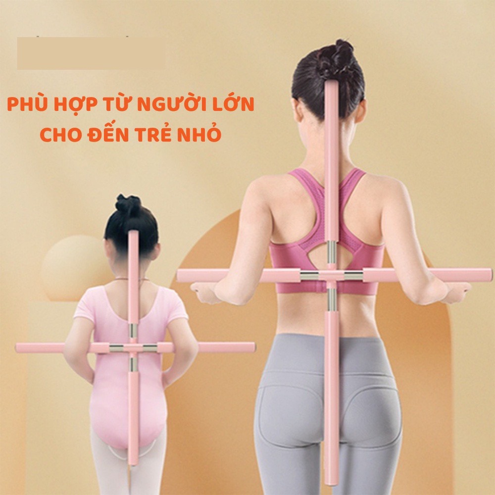 Gậy Chống Gù Lưng Tập Yoga Bằng Thép Không Gỉ - Dành cho nữ cải thiện vóc dáng, dân văn phòng ngồi nhiều