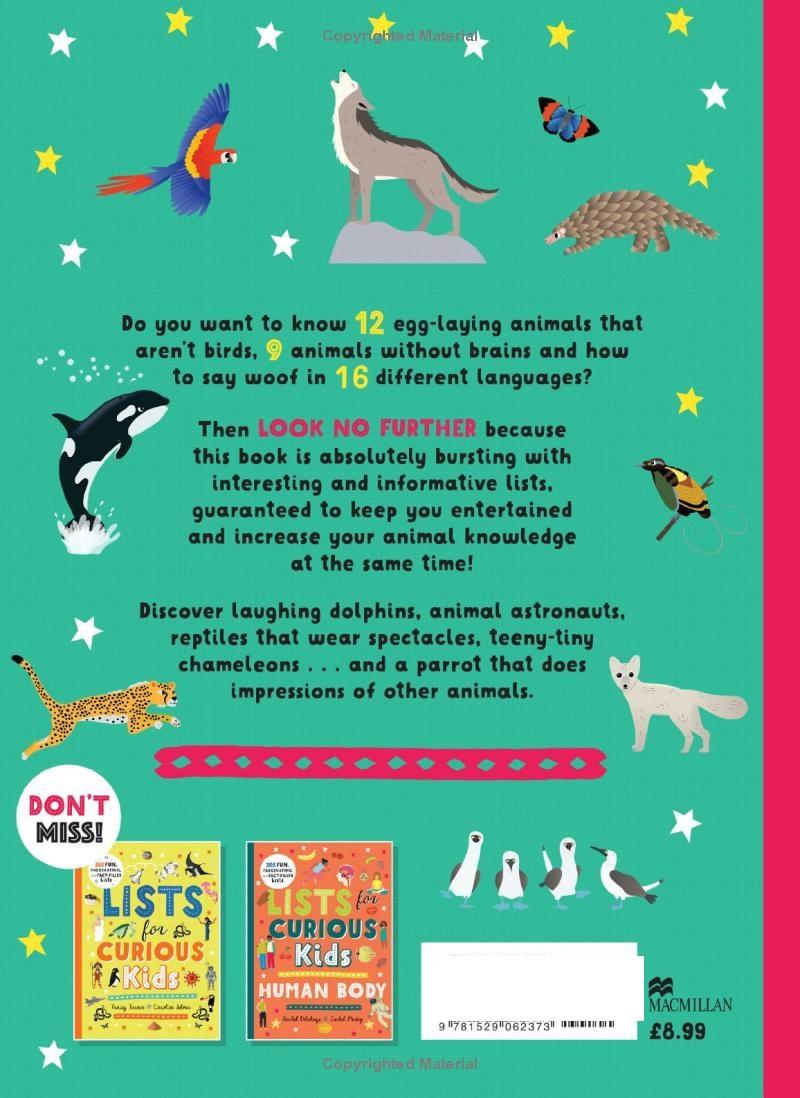 Sách ngoại văn: Lists For Curious Kids - Animals