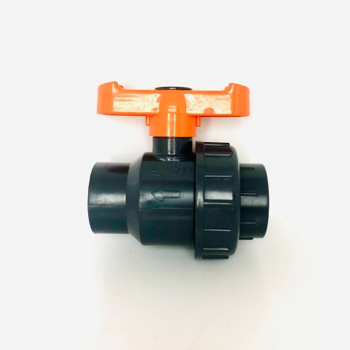 Van cầu rắc co phi 42mm cao cấp Automat một đầu ren trong nhựa PVC cao cấp tay gạt màu cam chống tia UV được sản xuất từ Ấn Độ