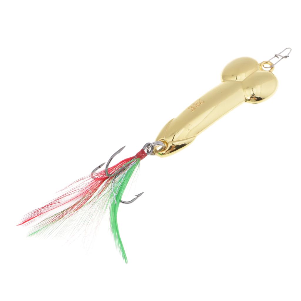 Gold Fishing Spoon Lure Spinner Bait Metal Hard Bait Crankbait Tack 28g