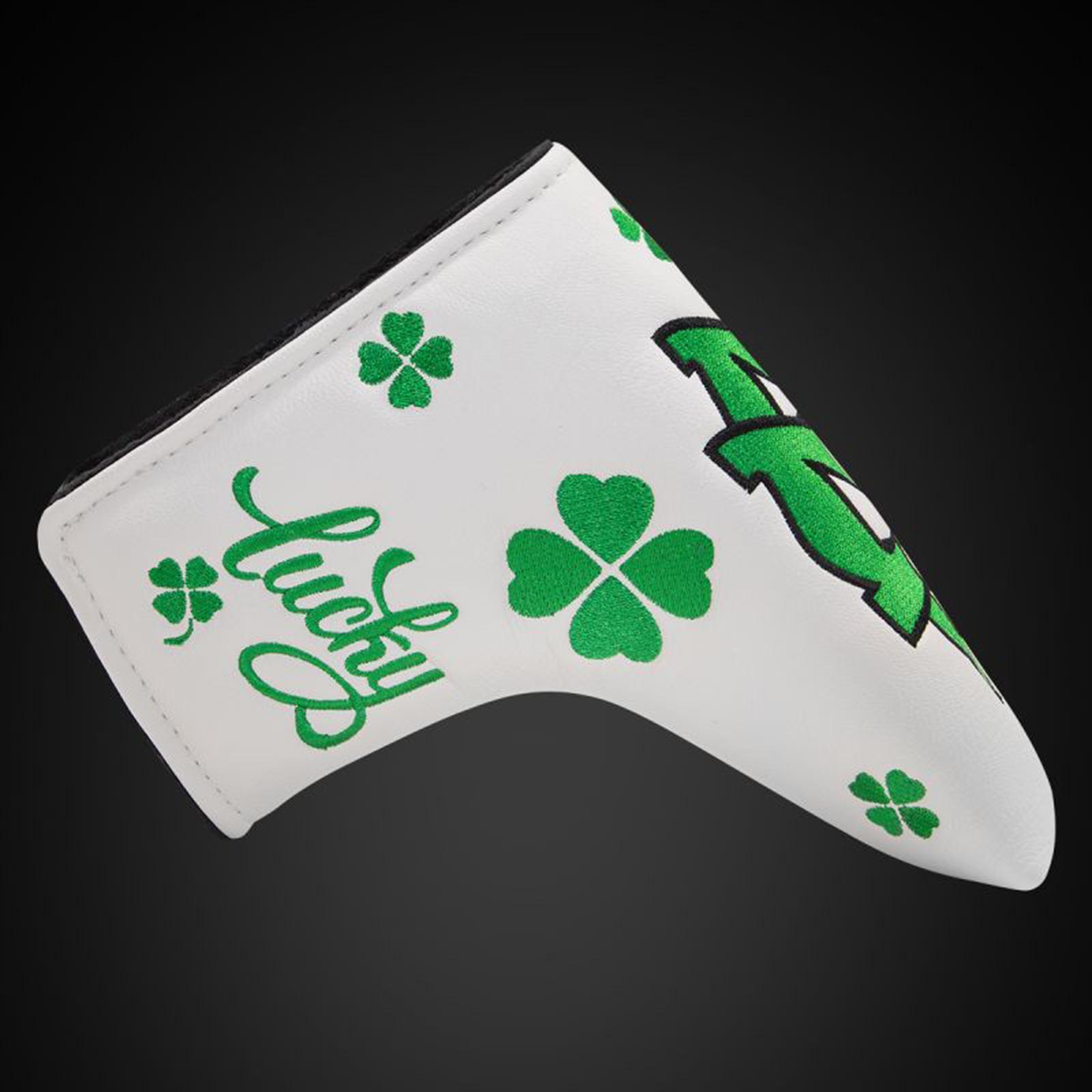 2x Waterproof Embroidery Golf Putter Cover Club Blade Head Cover Headcover Golf Protective Sleeve Golfer Equipment Gift