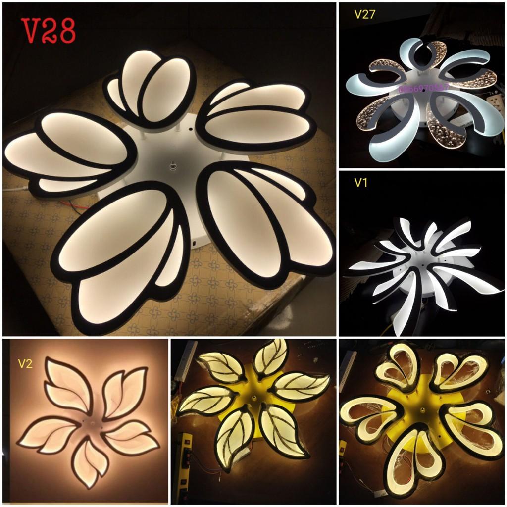 Đèn ốp trần ánh sáng 3 màu có điều khiển