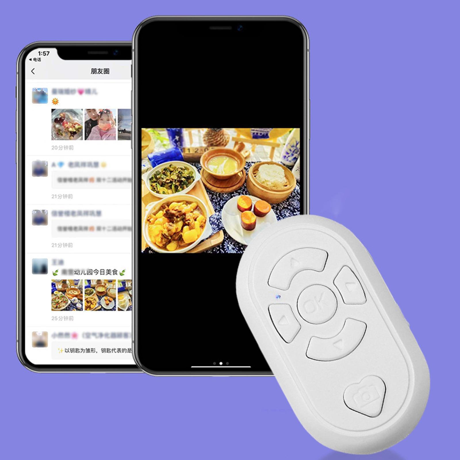 2 Pieces Portable Bluetooth Camera Shutter Remote Selfie Button