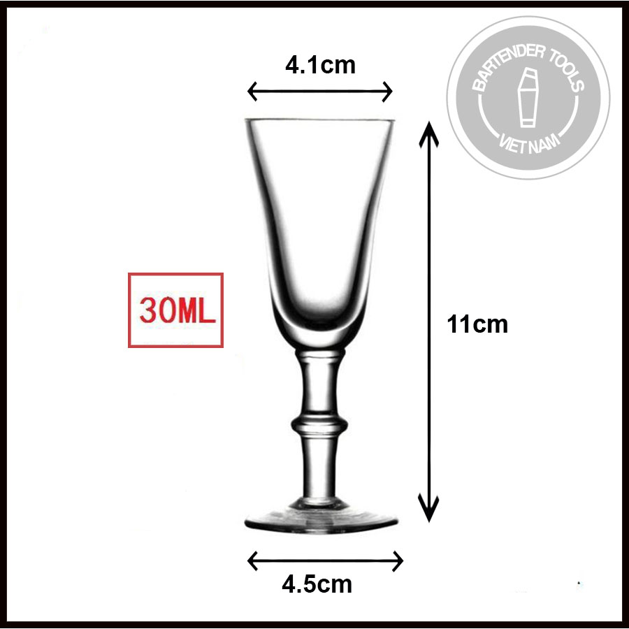 Ly shot thủy tinh 30ml (BG22)