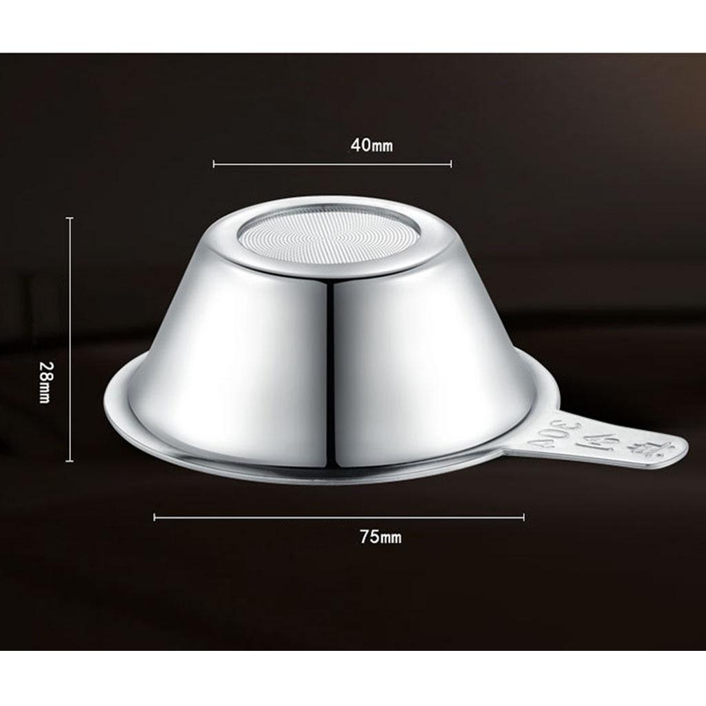 Stainless Steel Round Tea Infuser Filter Strainer Sieve Tray Metal Cup