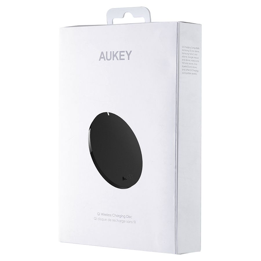 Đế Sạc Không Dây 5W Chuẩn Qi Aukey LC-C2 (Không Kèm Adapter) - Hàng Chính Hãng