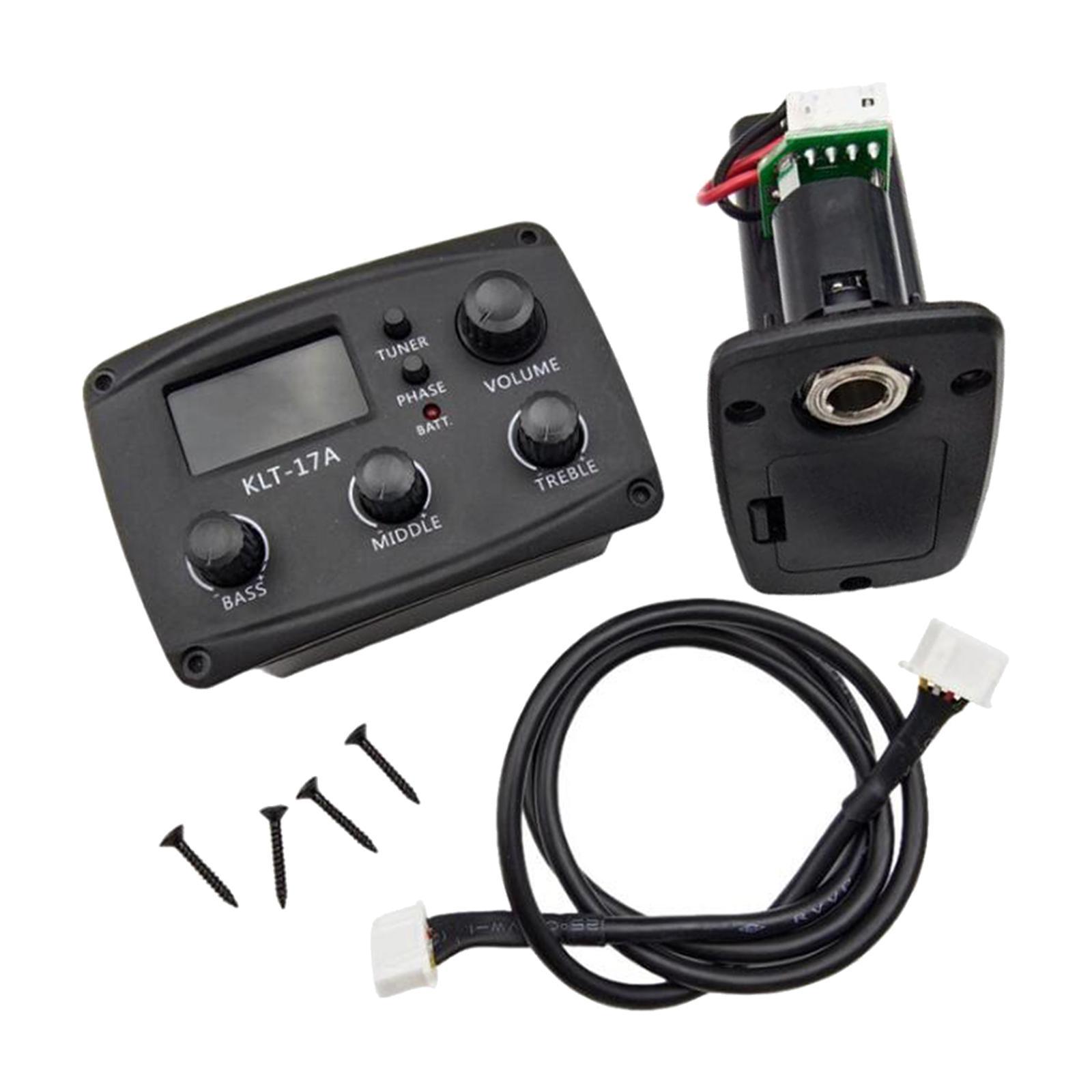 Guitar EQ Equalizer Pickup, Musical Instrument,Equalizer Tuner Piezo Pickup Luthier DIY Parts Guitar Pickup, EQ Equalizer