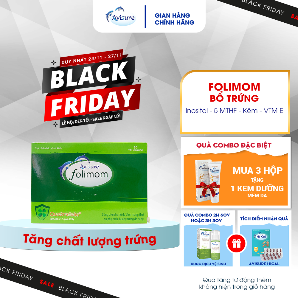 Avisure Folimom cho phụ nữ chuẩn bị mang thai, sảy thai nhiều lần
