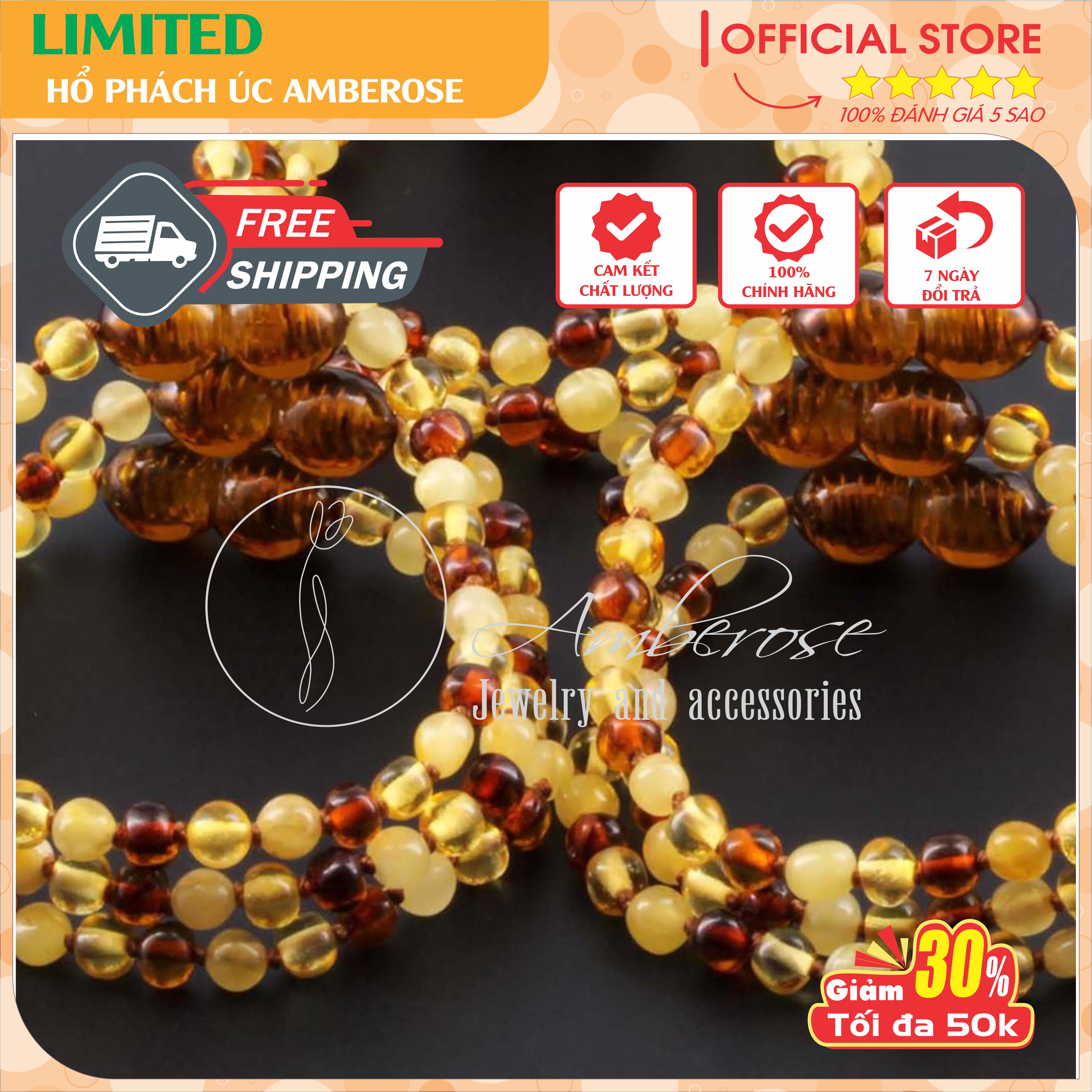 Bộ Vòng Hổ Phách Amber Úc Cho Bé 0 - 10 tuổi SABLMT1022