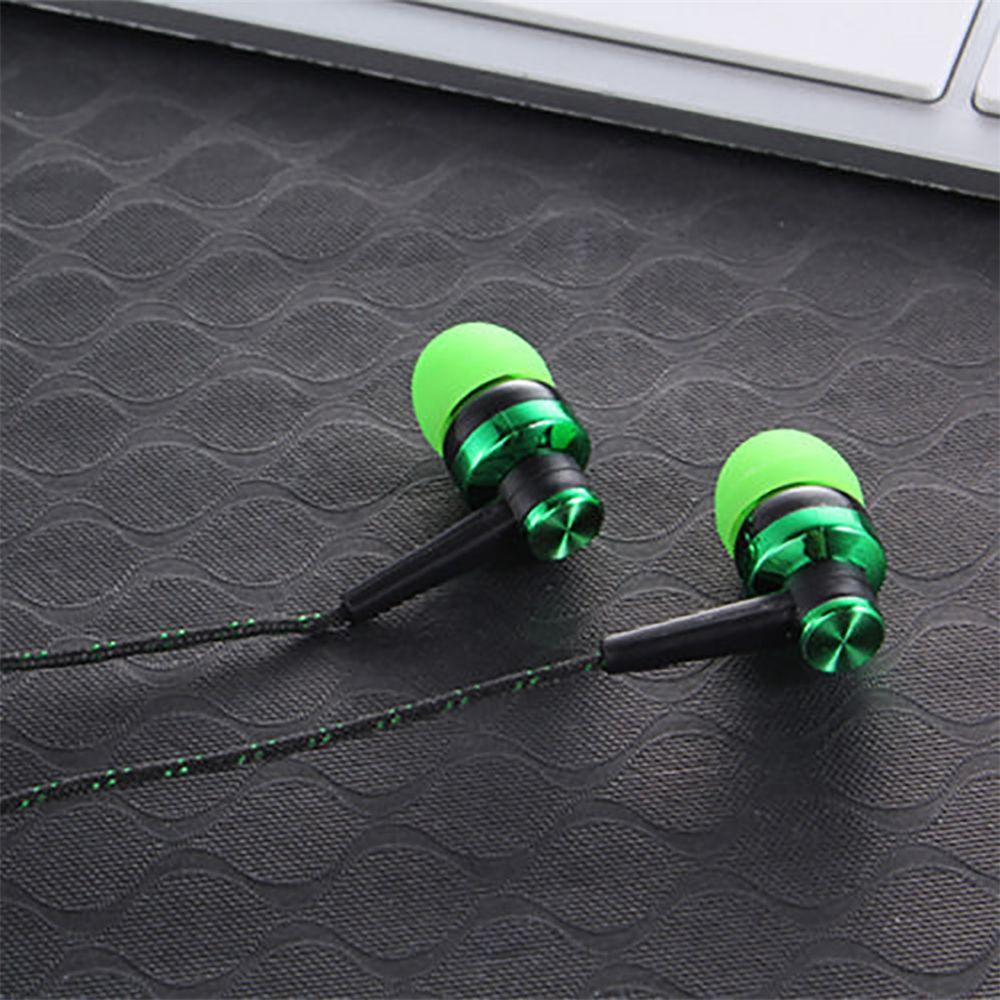 Tai nghe có dây chất lượng cao Thương hiệu mới Âm thanh nổi trong tai Cáp dệt kim loại 3,5 mm Tai nghe Tai nghe dành cho máy tính xách tay Quà tặng điện thoại thông minh Headpho Màu sắc: đỏ-B
