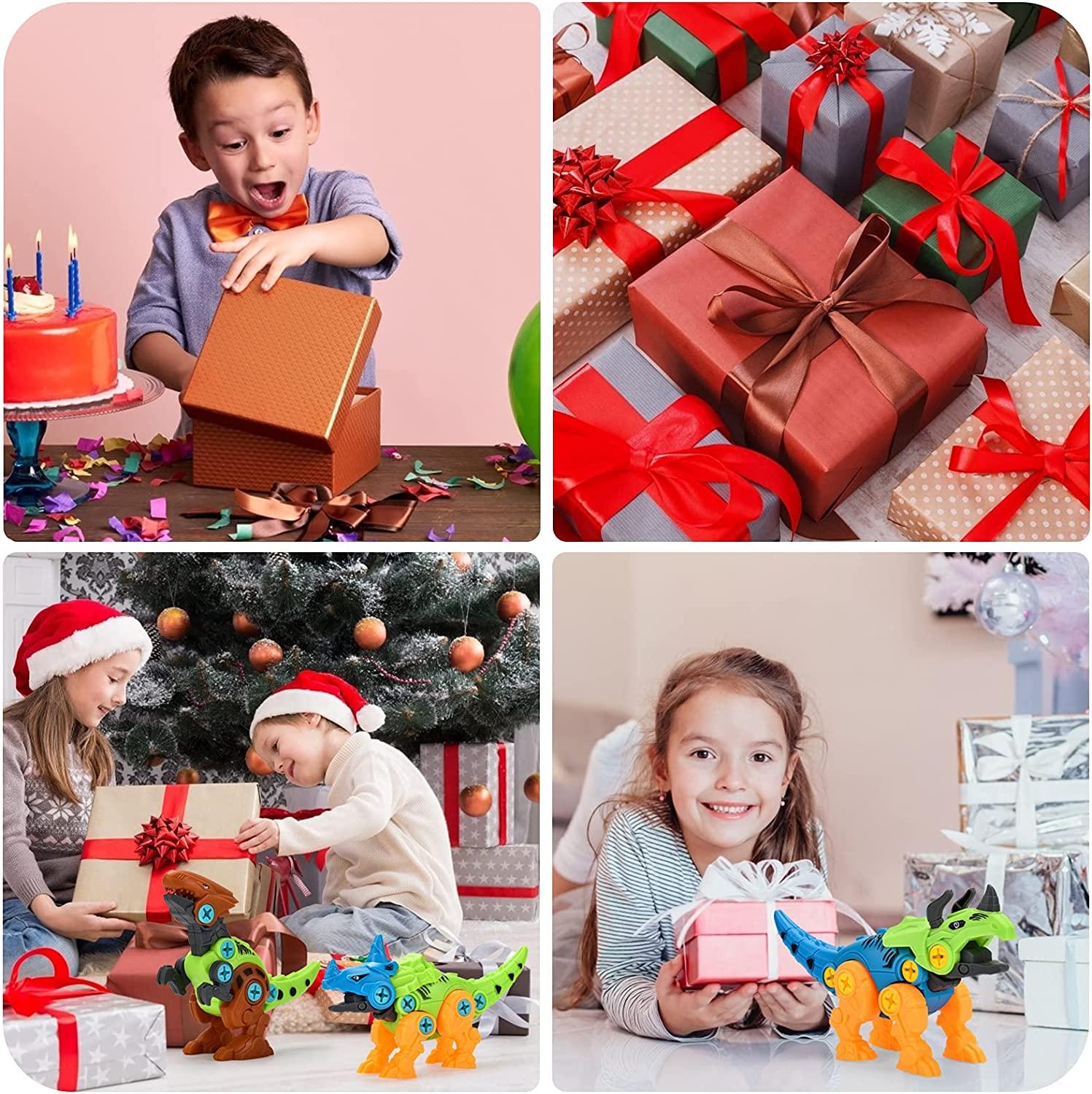 Đồ chơi lắp ráp khủng long, 4 mảnh DIY Dinosaurs Hình được đặt bằng ốc vít
