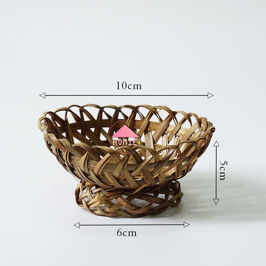 Đế tre đựng trái cây trang trí đa năng
