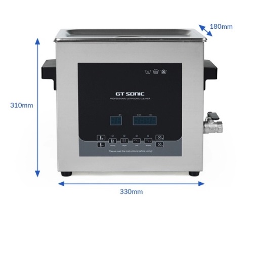 Bể rửa siêu âm Gtsonic-D6, 6 lít giúp tẩy rửa, làm sạch, vệ sinh, bảo dưỡng các vật dụng phòng thí nghiệm, công nghiệp cơ khí, dụng cụ nha khoa/y tế, dung cụ gia đình, trang sức, đồng hồ – Hàng Chính Hãng