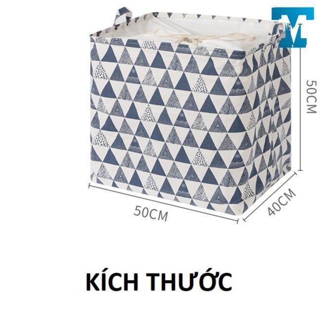 Túi đựng quần áo chăn màn vải canvas không thấm nước, giỏ đựng đồ đa năng vintage cỡ siêu to