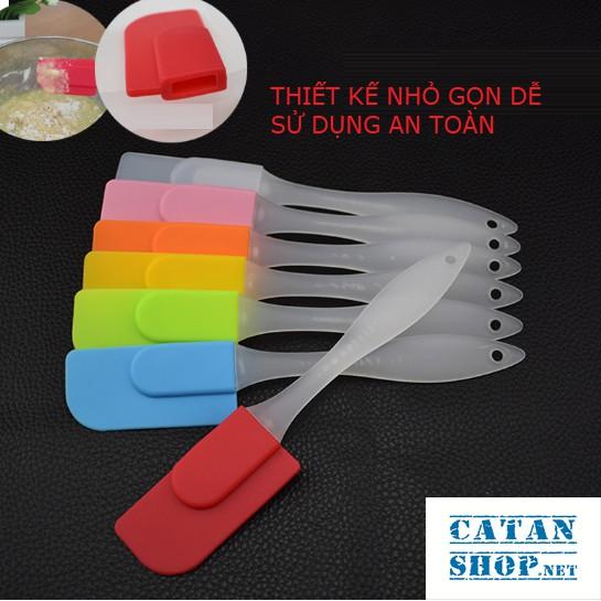 MUỖNG PHẾT BÁNH,CÂY VÉT BỘT SILICON, DỤNG CỤ TRỘN BỘT, CÂY QUÉT BỘT DẺO AN TOÀN - TRONG - GD372-QUETKEM-TRONG