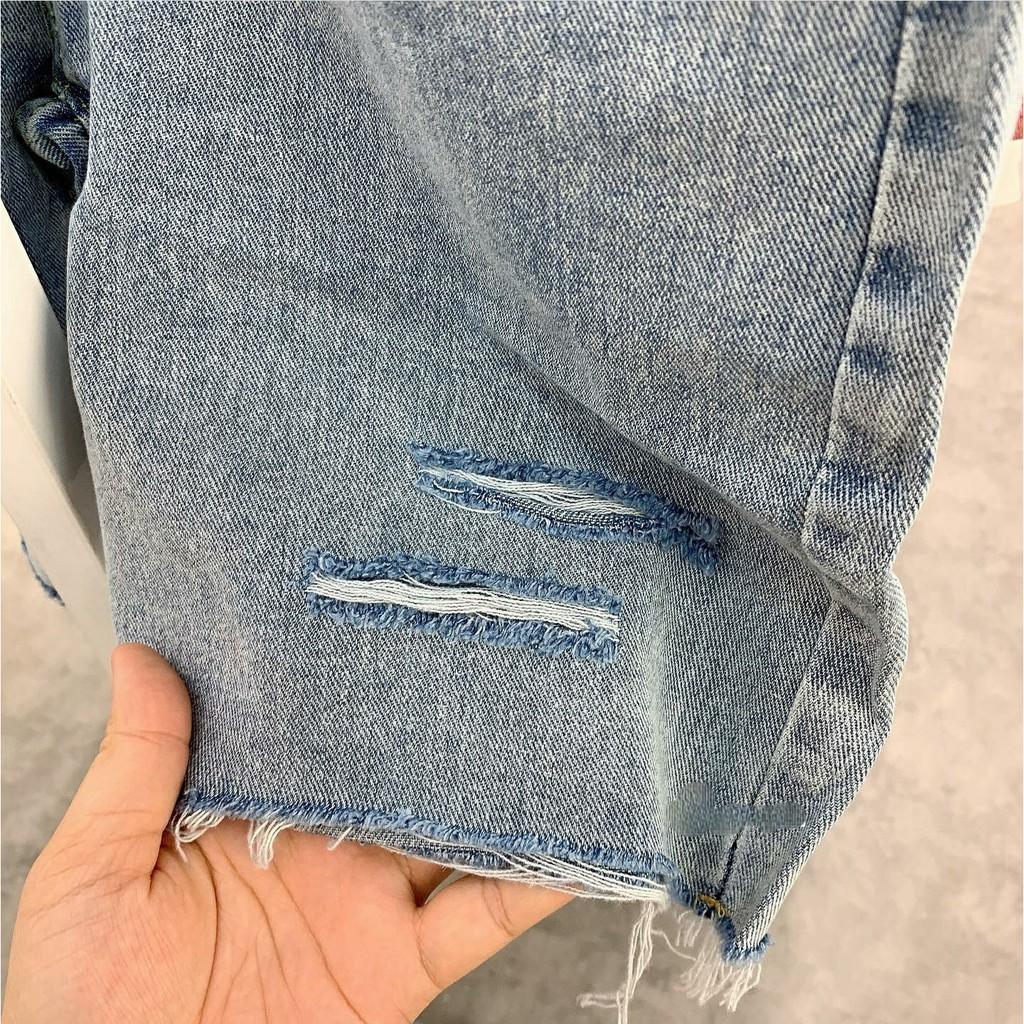Quần Short Jean Ngố M O N Unisex ️/Nam nữ unisex ️ Jaystoree