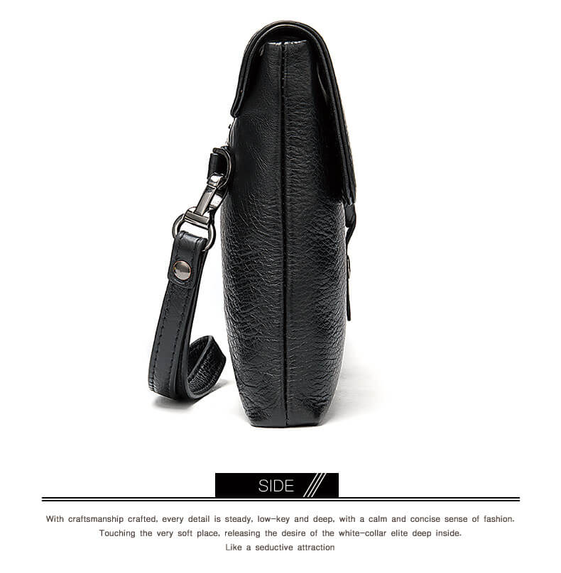 Clutch, Ví Cầm Tay Thời Trang Nam Da Bò Cao Cấp CL20 Đen