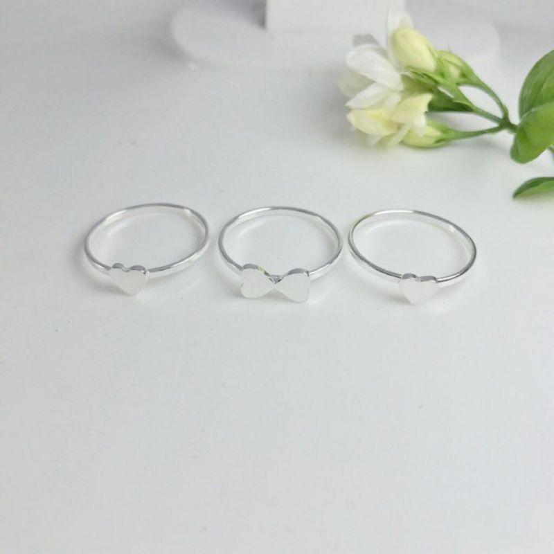Nhẫn bạc trái tim basic YN JEWELRY