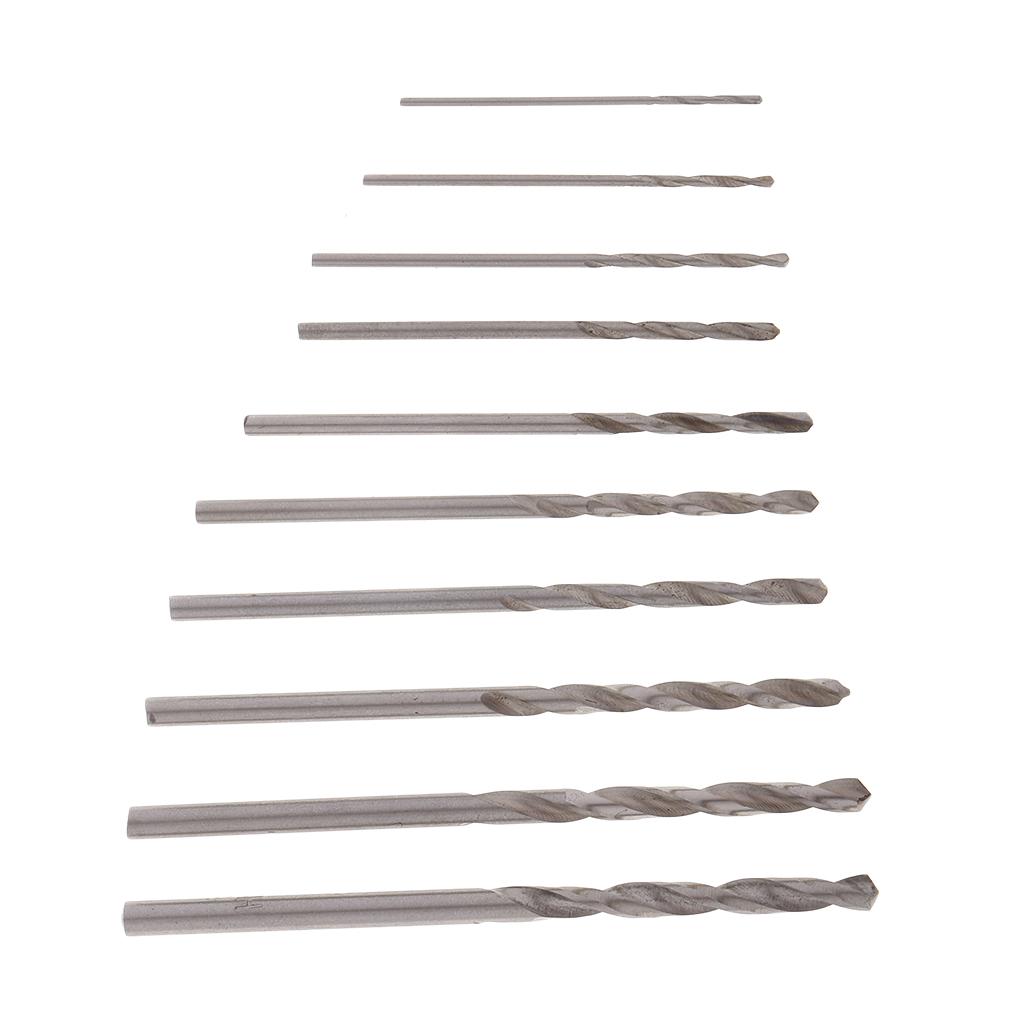 11 Mini Micro Twist Hand Drill 0.8-3mm Bits Set Hand Pin Vise Jewelry Tools