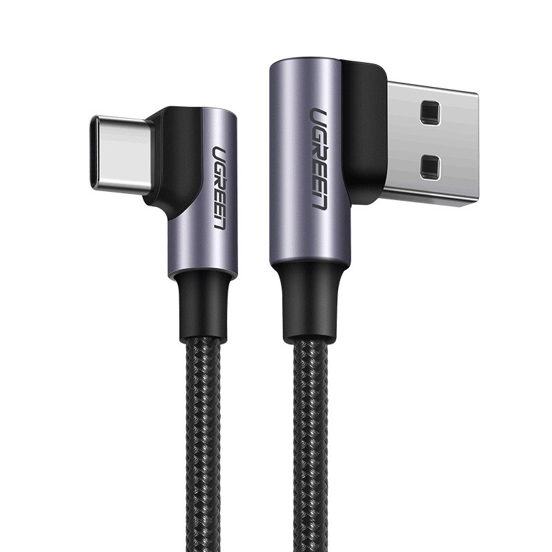 Cáp dữ liệu USB 2.0 sang USB Type-C bẻ góc truyền dữ liệu giữa máy tính và điện thoại dài 2M Ugreen ( 50942) hàng chính hãng